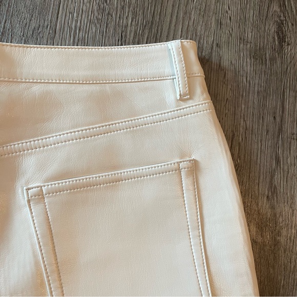 ARITZIA Wilfred The Melina Pant Cream Faux Vegan Leather Pants - Picture 5 of 9